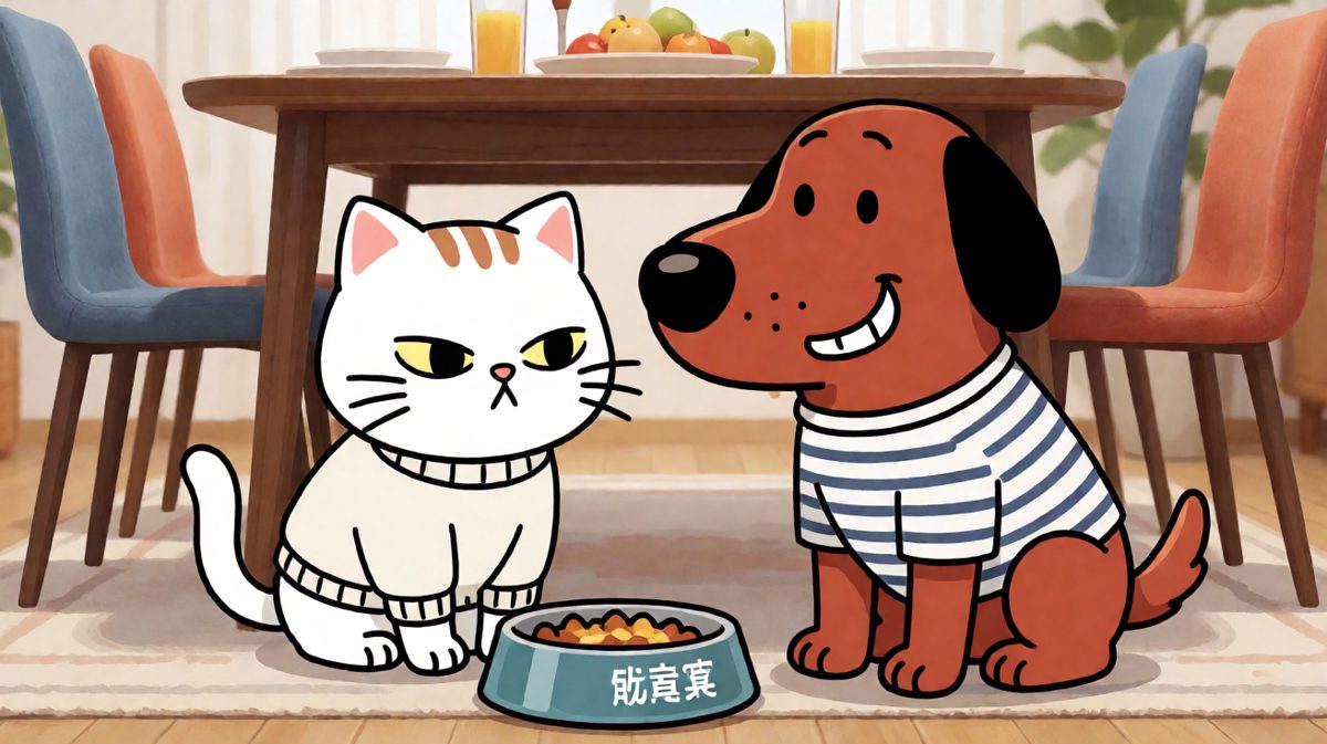猫：我的生命走到了尽头。狗：哦，你的饭盆又空了？