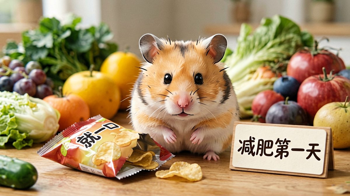 仓鼠：减肥是从明天开始的
