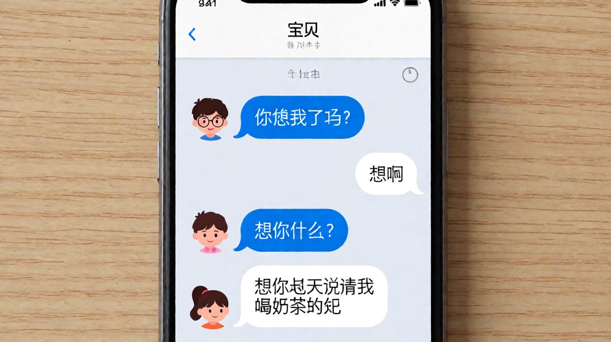 女生表示想念的瞬间，焦点却落在奶茶钱上