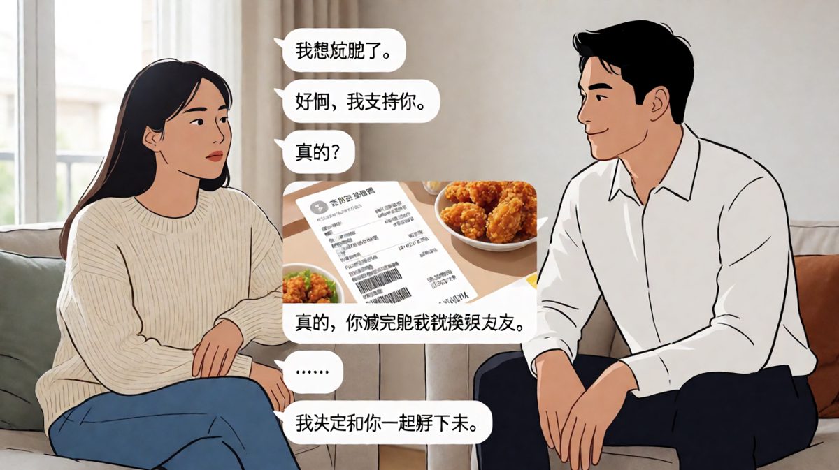 用一份炸鸡外卖终结了这场减肥谈话