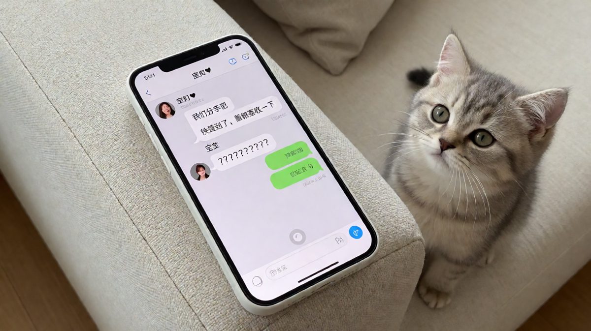 一个'分手'吓出冷汗，结果是快递到了