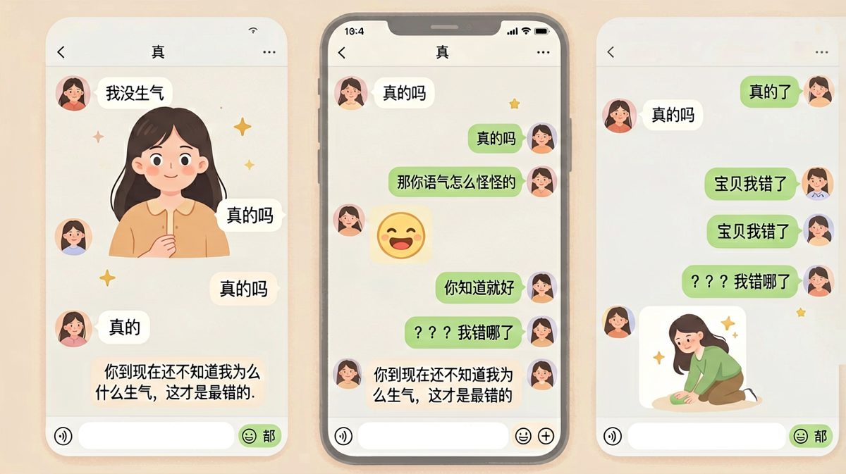 我没生气等于我最生气，男生在线懵圈