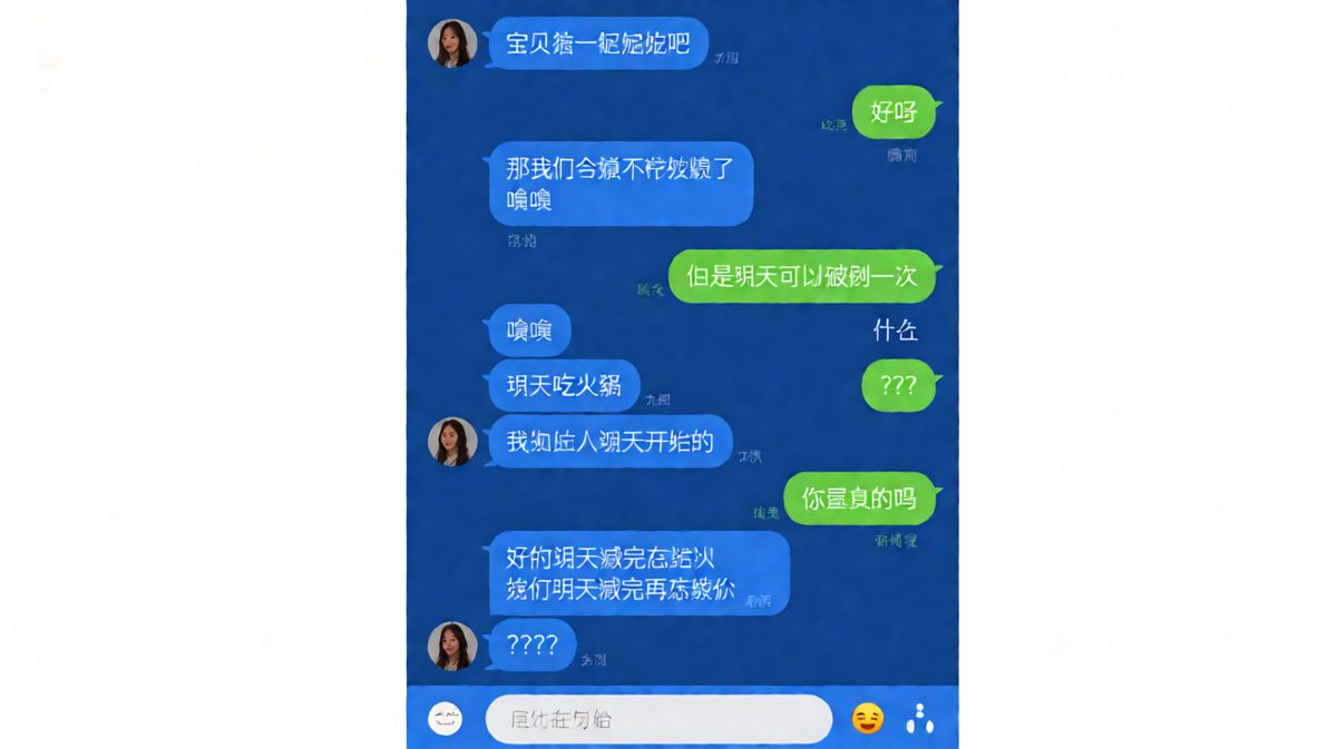 男友一本正经地说要减肥，承诺全是明天的事