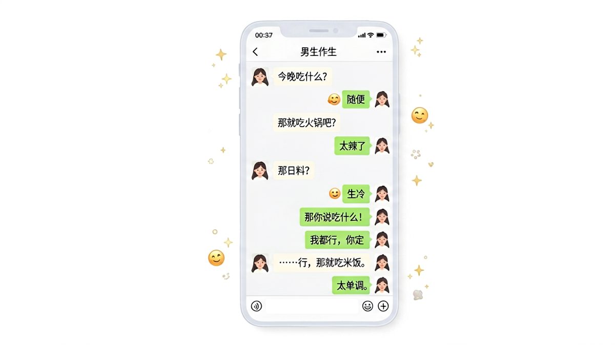 「随便」是情侣间最难解的谜题