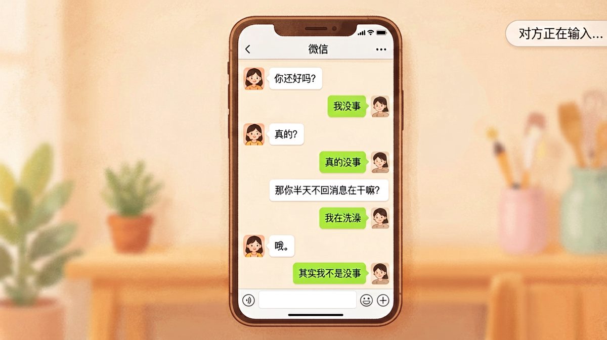 「我没事」通常意味着有大状况