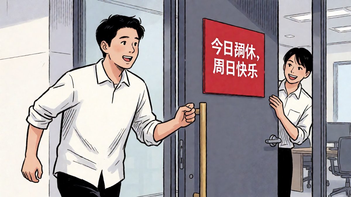 我拼尽全力，结果今天不用上班。