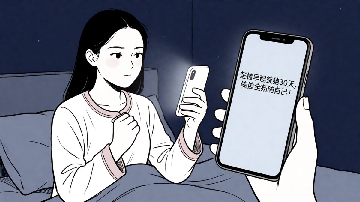 深夜立下雄心壮志