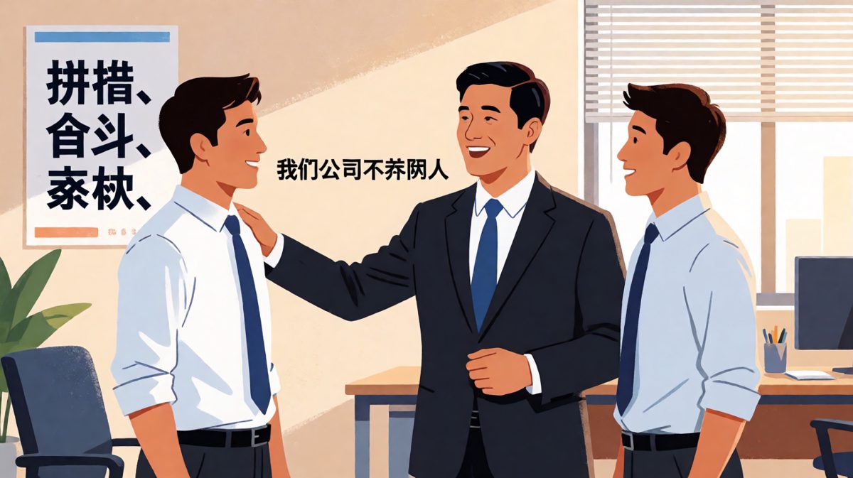 老板说不养闲人，员工吓得立刻开始疯狂加班