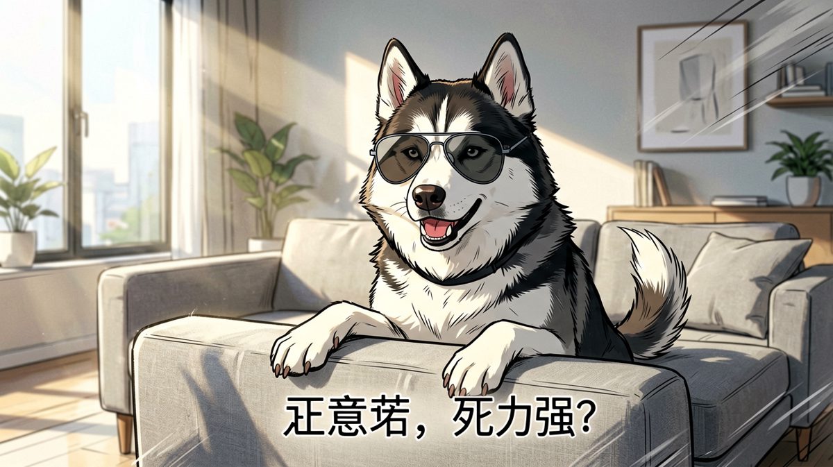 狗：嘘——我在监视沙发底下的饼干碎！