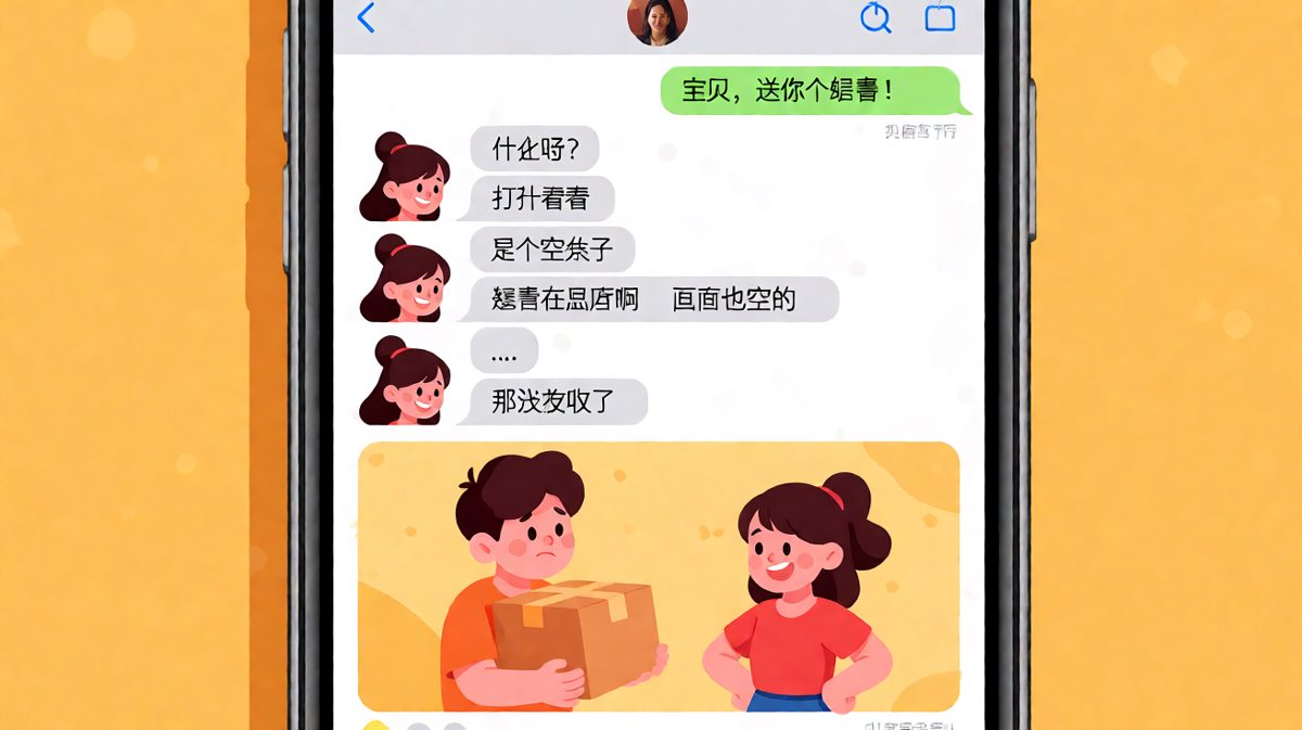 男生送惊喜结果是空盒子，最后女生没收了