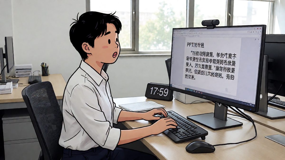 距离下班还有一分钟，内心已开始倒计时。
