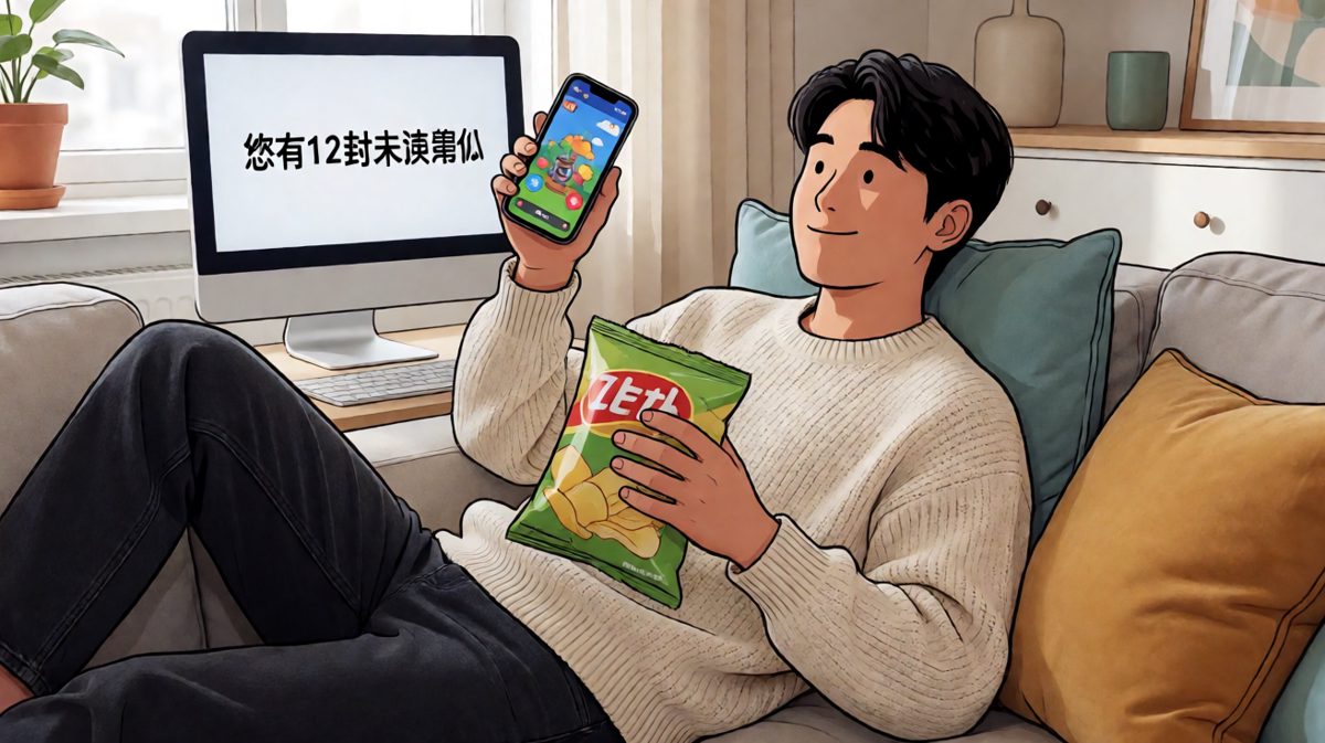 下班后的快乐，是游戏给的……邮件明天再回吧。