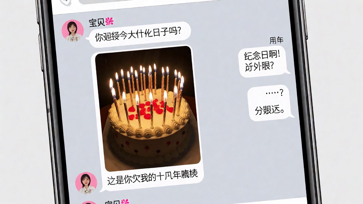 女朋友问纪念日，结果是要我分期还十八年的蜡烛钱