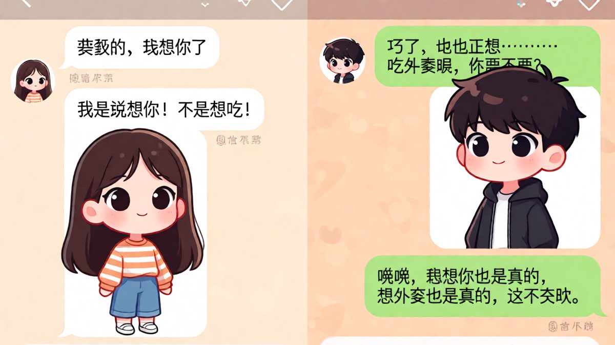 「想你了」和「想点外卖了」的微妙区别