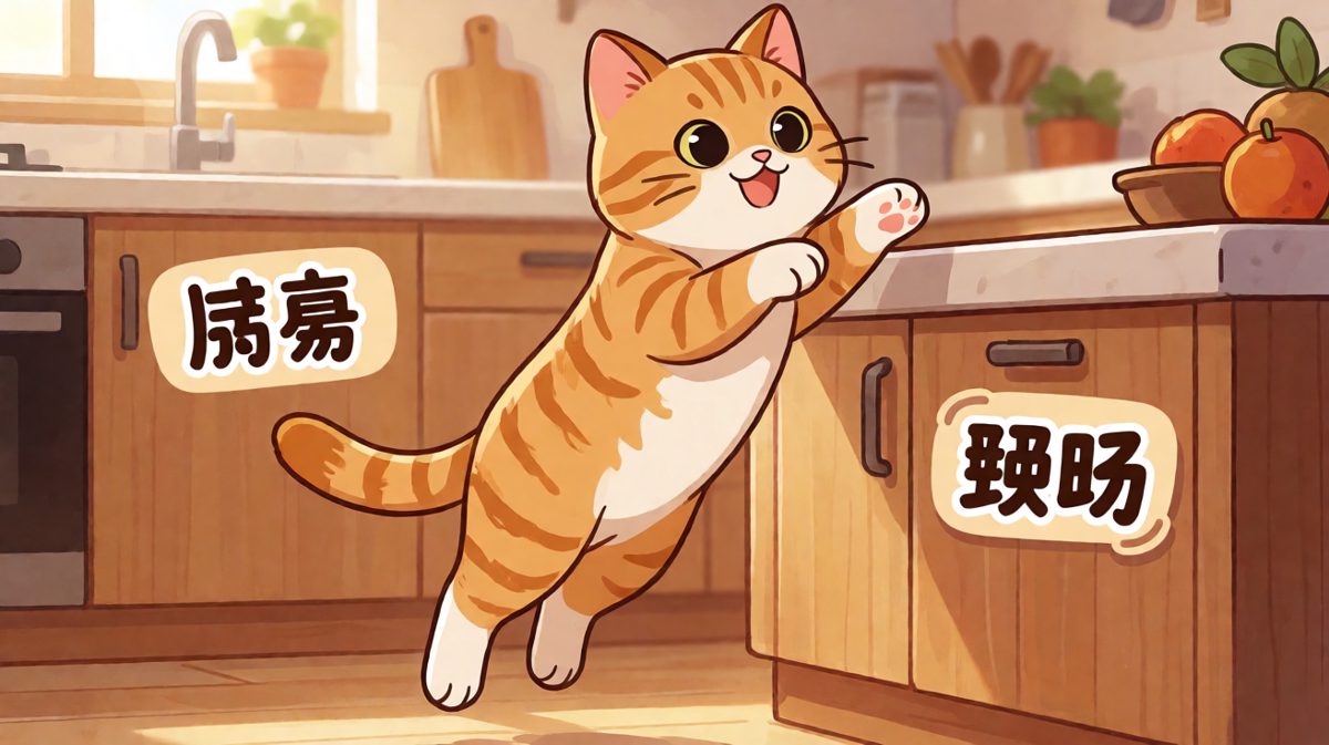猫：我本来可以跳过去的，但它太滑了！
