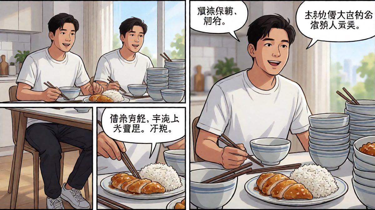 做完饭已经吃撑了