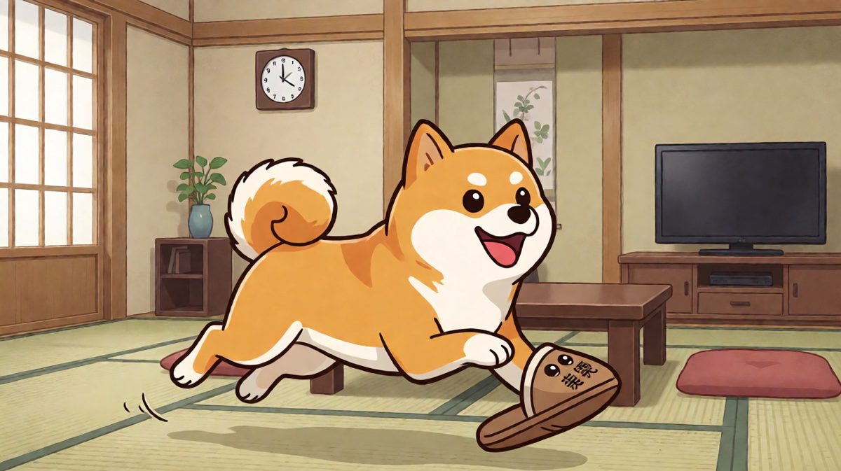 狗：这拖鞋成精了快抓我