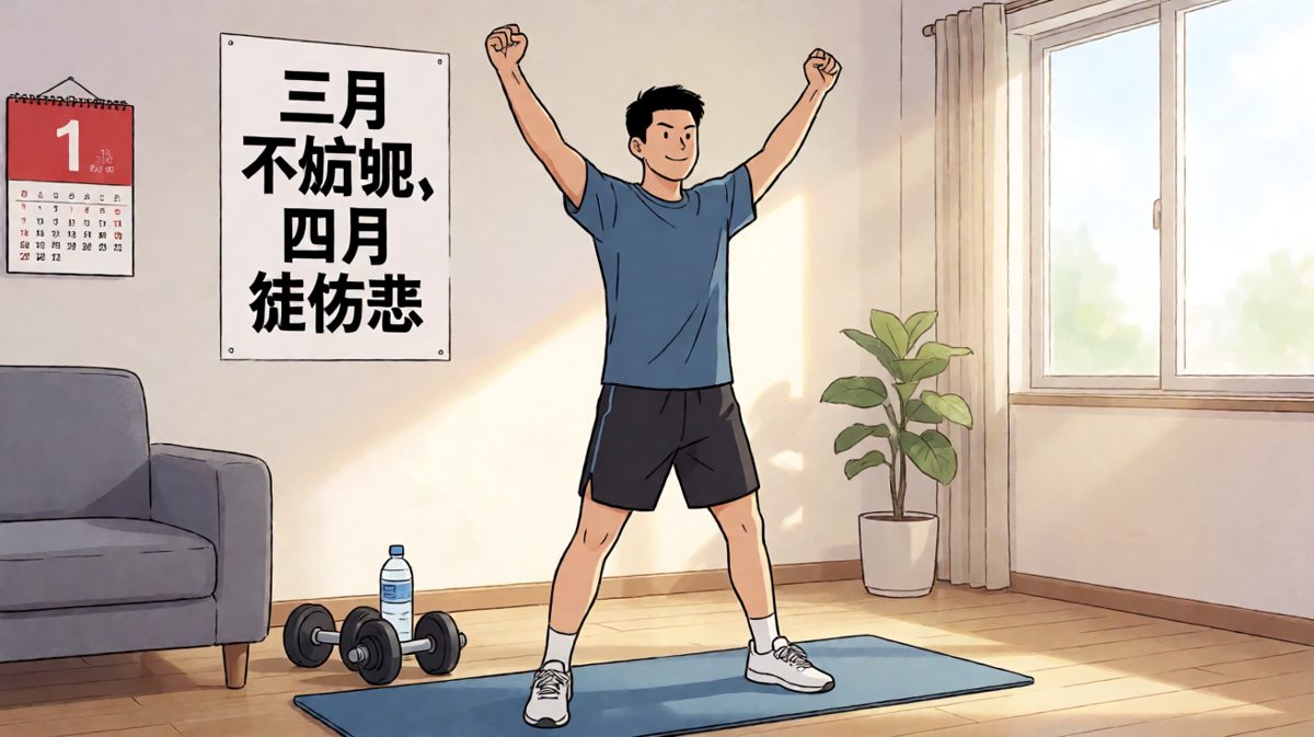 第一天：立 flag 的早晨，信心满满誓要减肥。