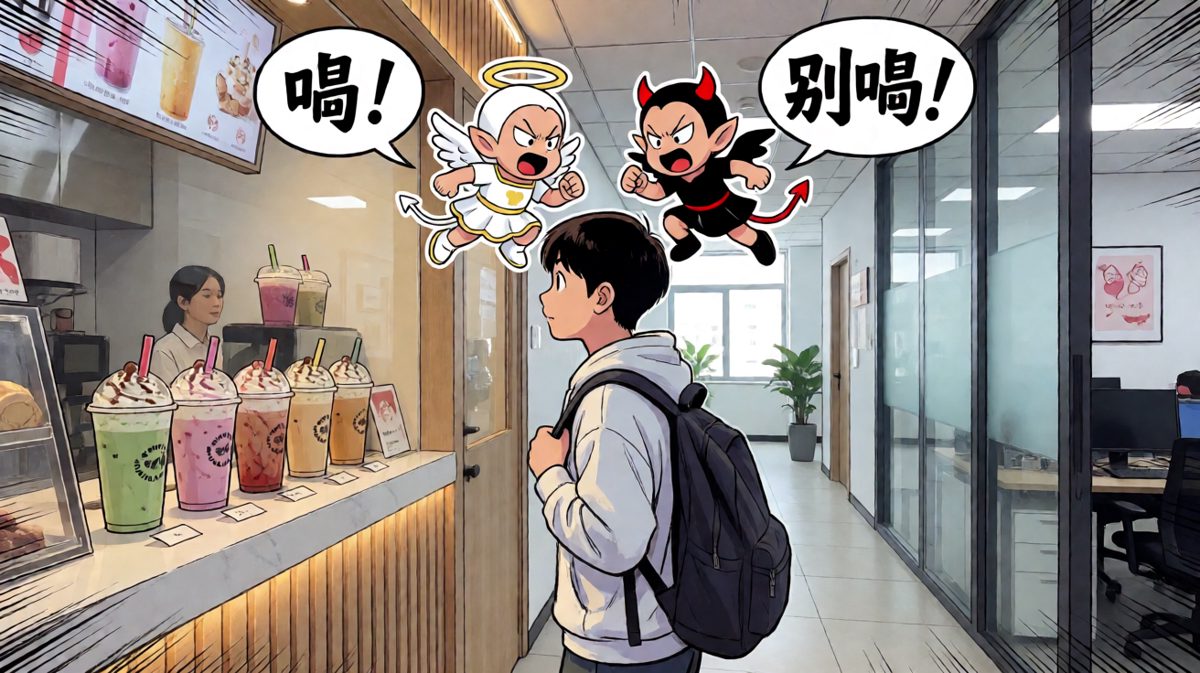 路过奶茶店，内心上演天堂与地狱的辩论