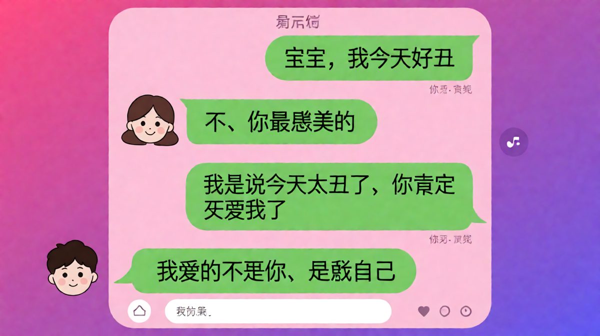 女生撒娇说丑，男生神反转
