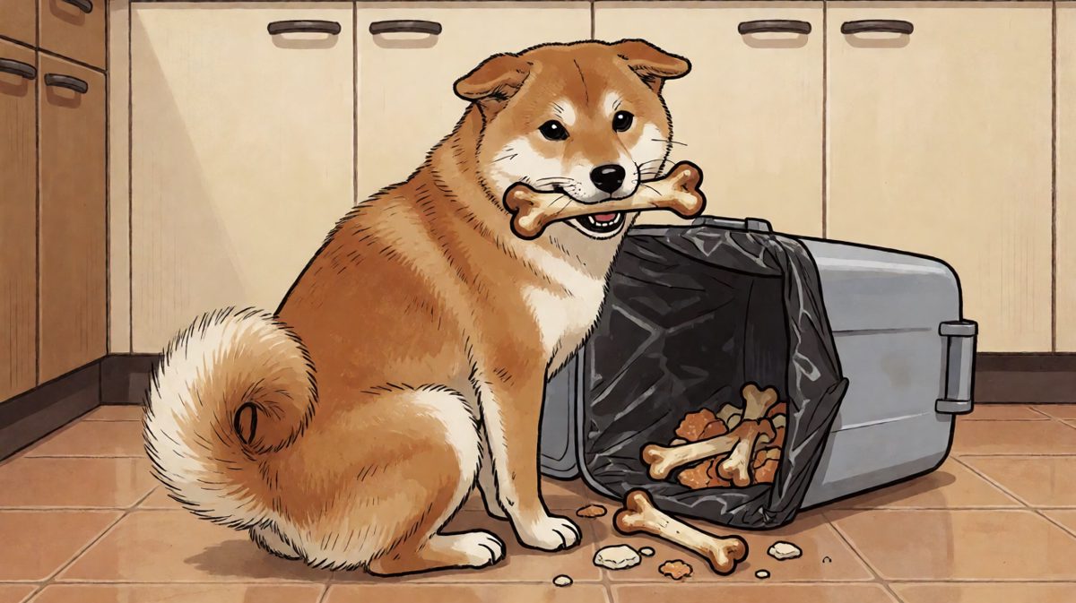 狗狗：我没有，是垃圾桶先动手的