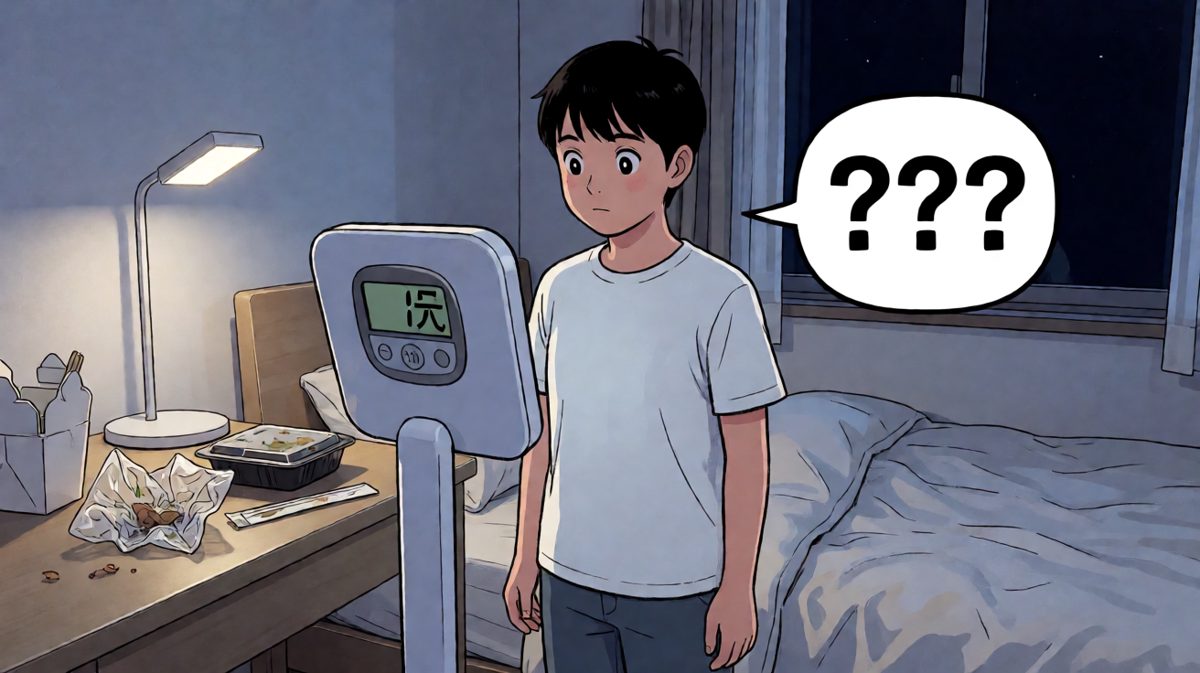 第3格：第二天称重，心态崩了