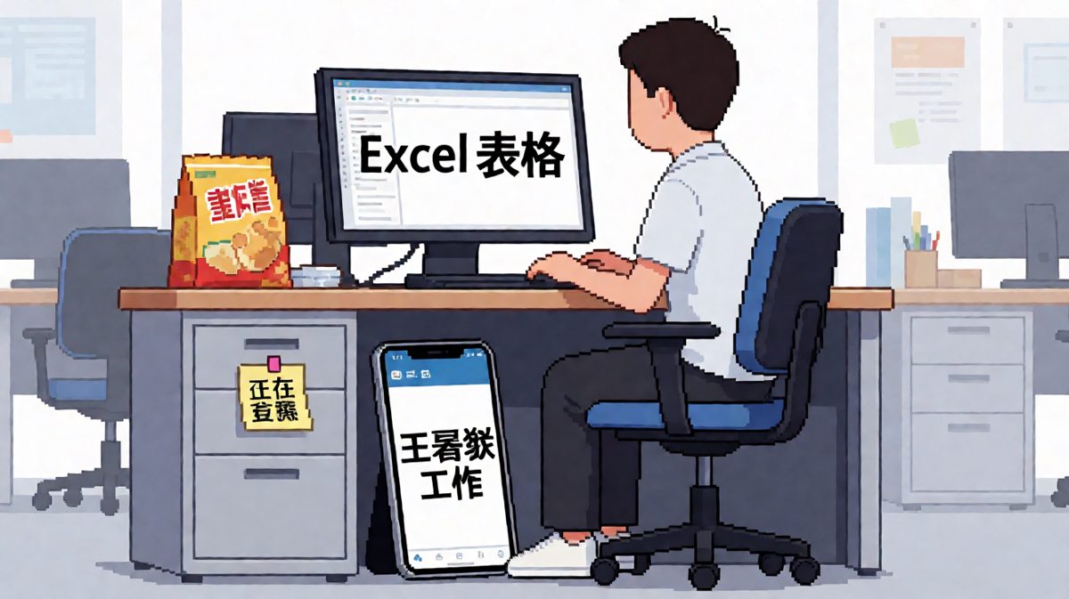 表面在改PPT，实际在想中午吃啥