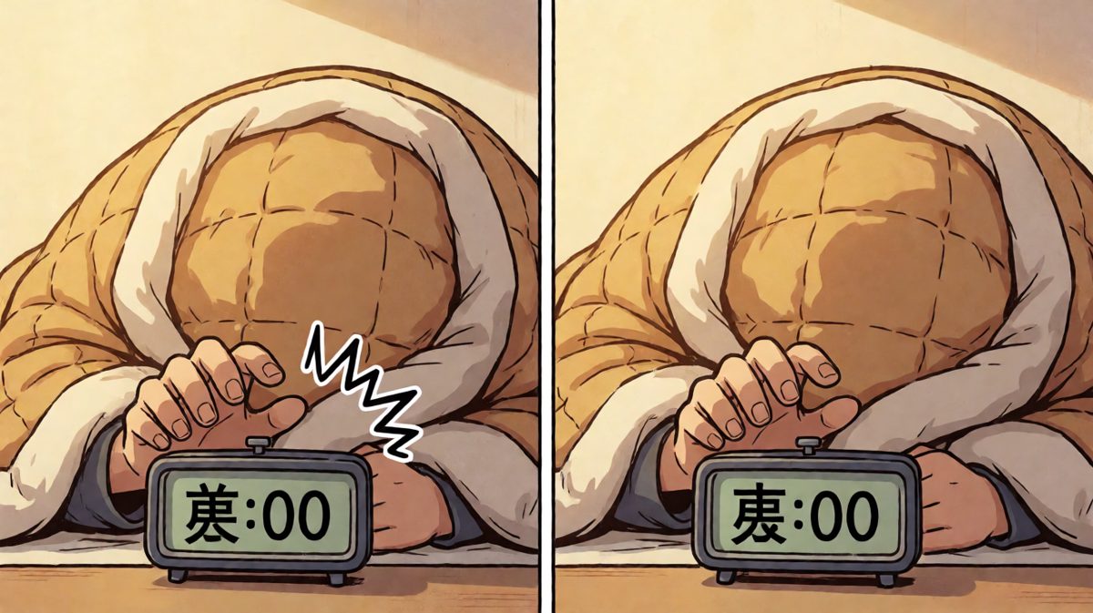 闹钟：响！我：关！循环开始……