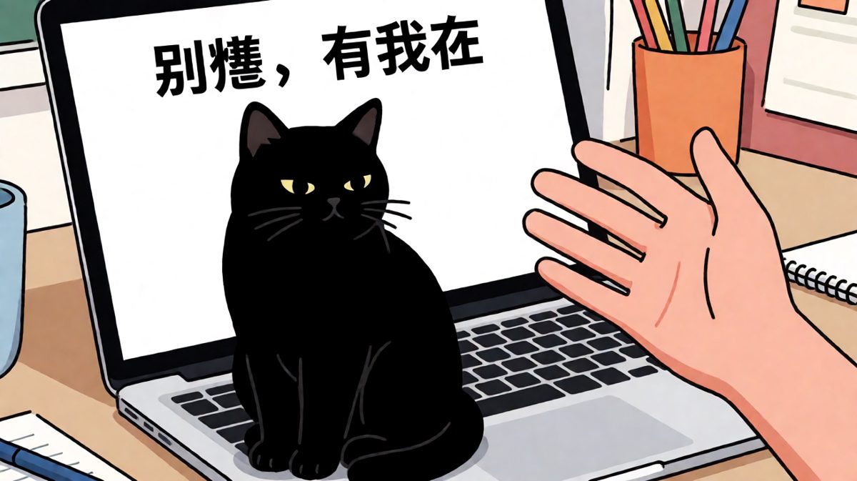 猫：这个月工资涨了吗？不涨我就继续踩键盘。