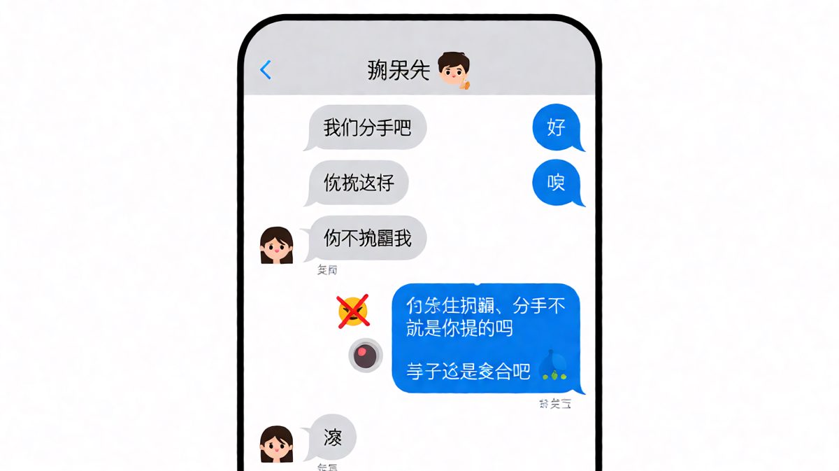 提分手的反而被甩了，女生这波翻车绝了
