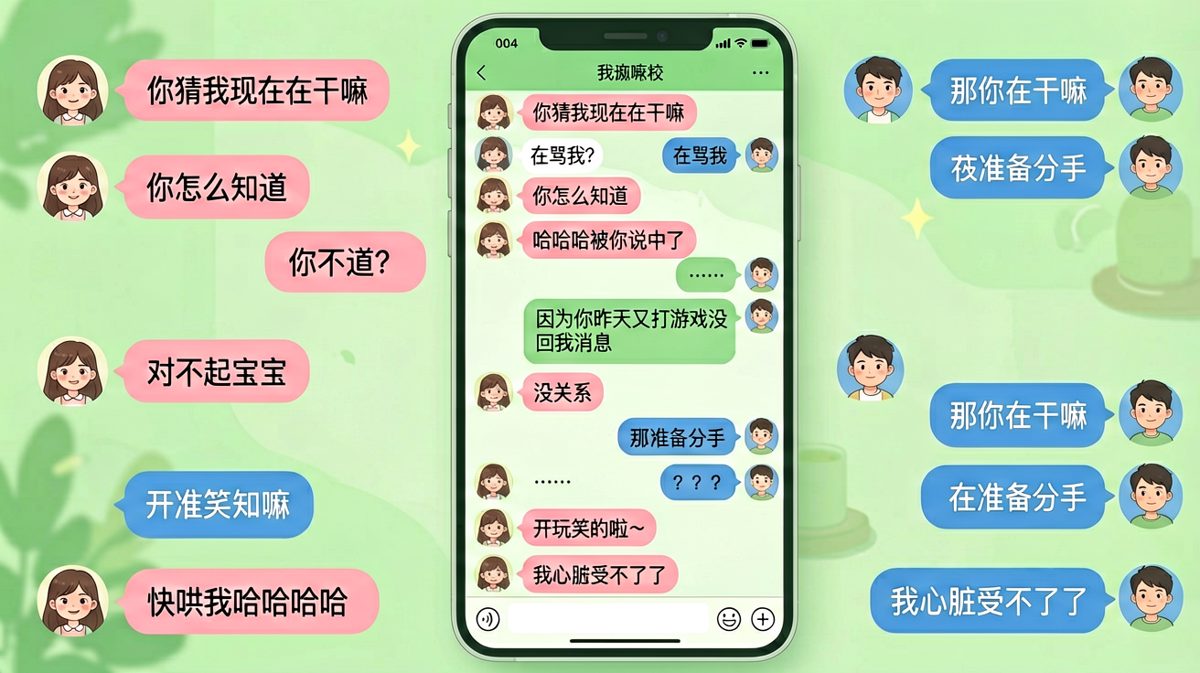 女生用「你猜」设套，男生精准踩雷后再被吓到心梗，全程高能反转