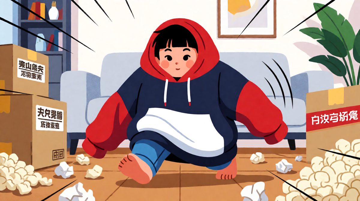 上身试穿：我不是人，我是麻袋精转世。