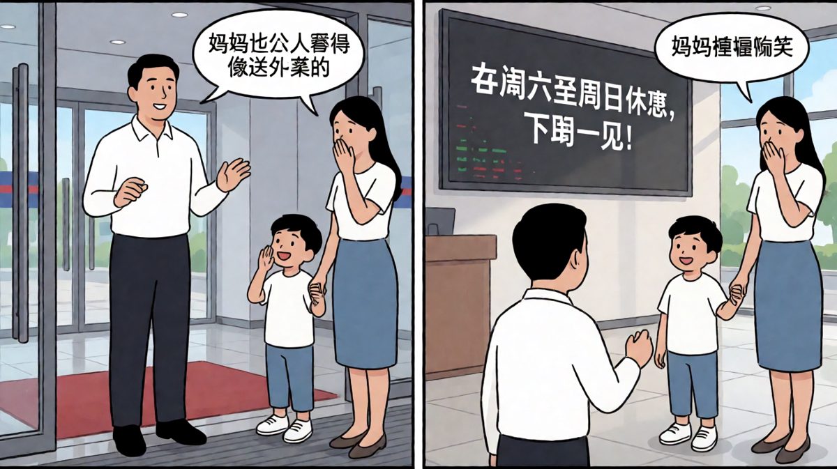 看到休息通知后，尴尬到能在地上抠出三室一厅