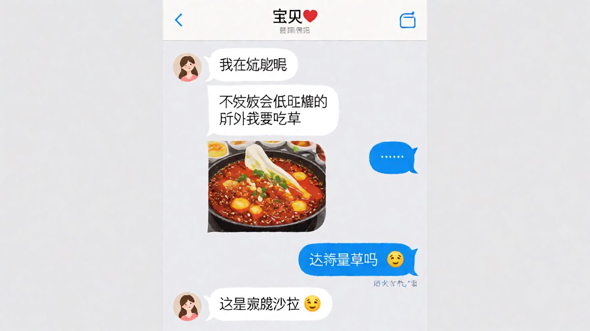 「我在减肥」—— 然而配图是一份加了双份辣油的麻辣烫