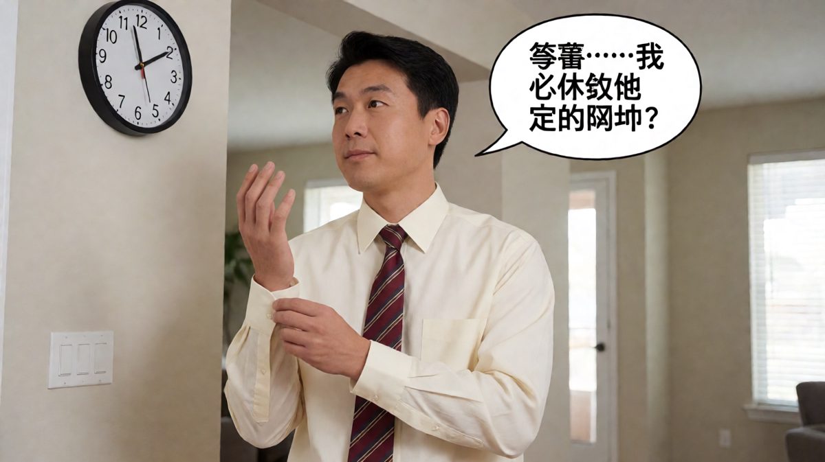 镜子里的他露出了灵魂出窍的表情
