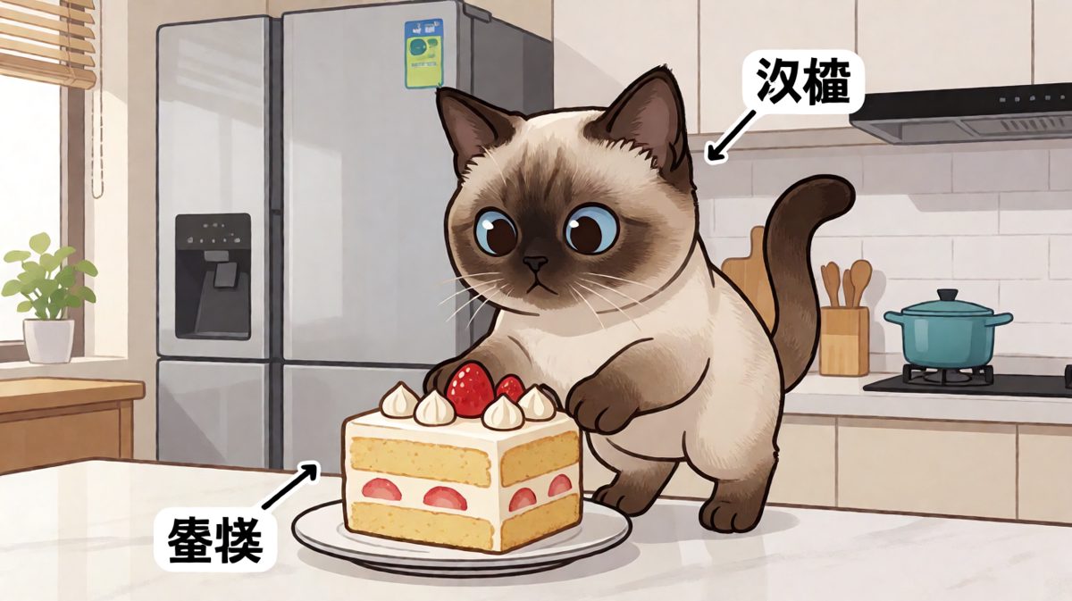 猫生最大的挑战：忍住不吃人类的甜点。