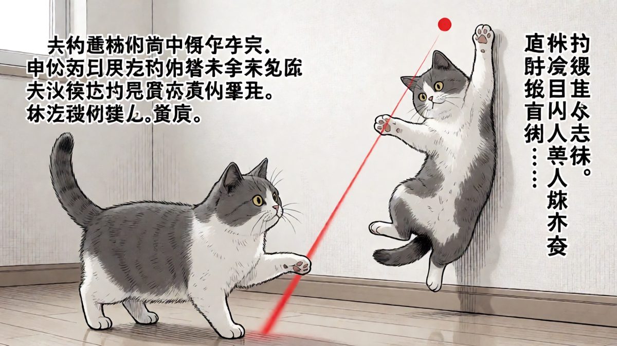 激光笔是猫咪一生最大的敌人：永远追不上，永远在扑空