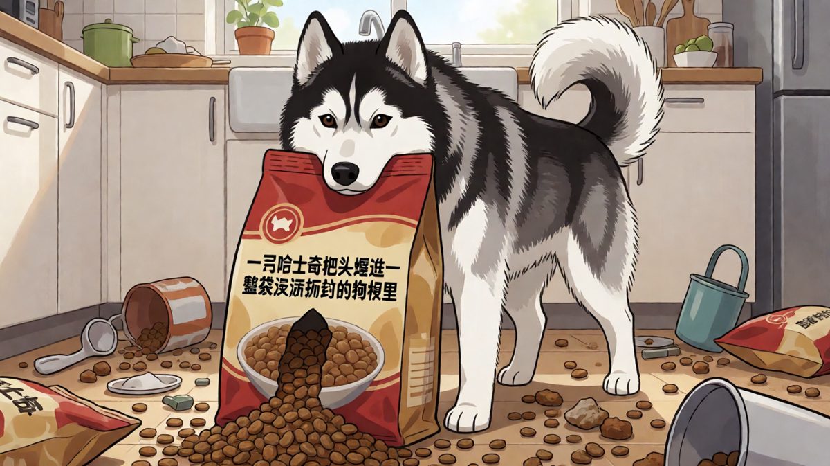 哈士奇：这袋狗粮为什么不开？让我来帮它！