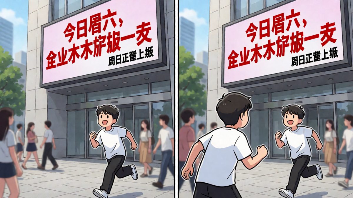 狂奔到公司，发现今天是周六……
