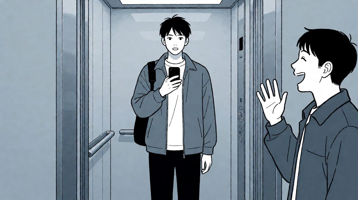 社恐人在电梯里的内心OS：假装没看见，只要你看不见我