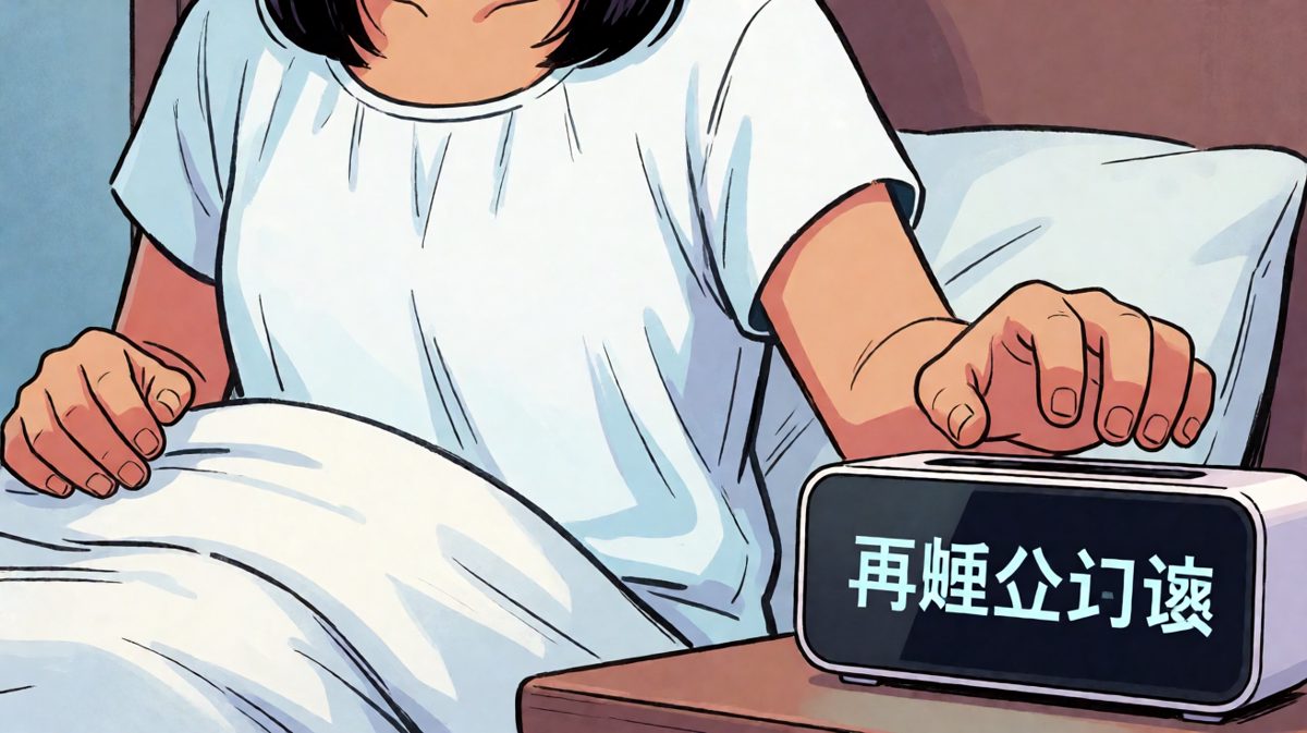 挣扎着伸手关闹钟，内心天人交战