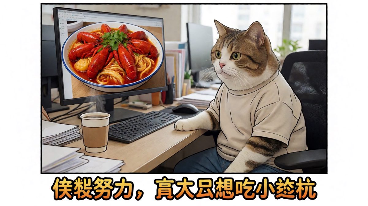表面在开会，实际在想中午吃什么——当代打工猫的日常。