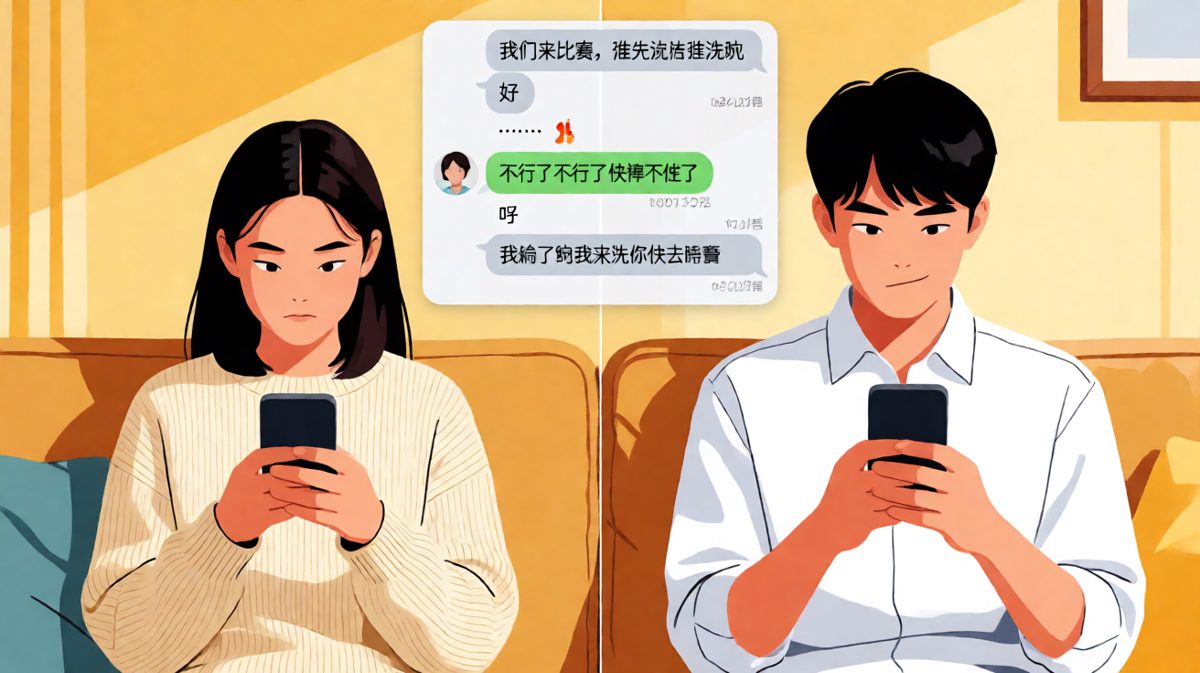 谁先说话谁洗碗，结果他认输的速度比你开口更快