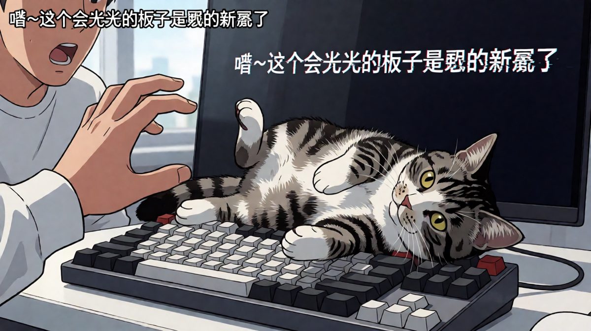 打工人键盘被霸占，今天的工作就这样废了