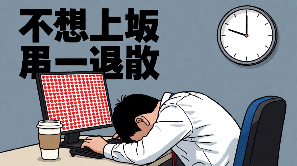 打工人周一综合症，灵魂还在床上身体已到工位