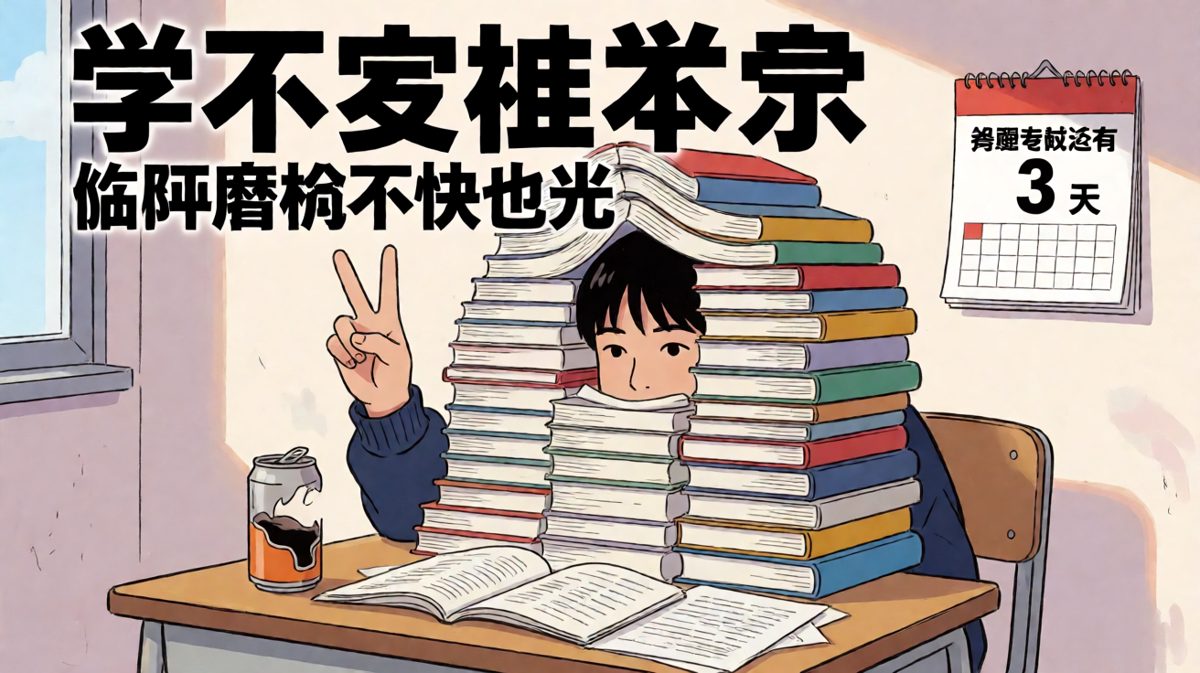 期末周的终极奥义：只要我学得够快挂科就追不上我