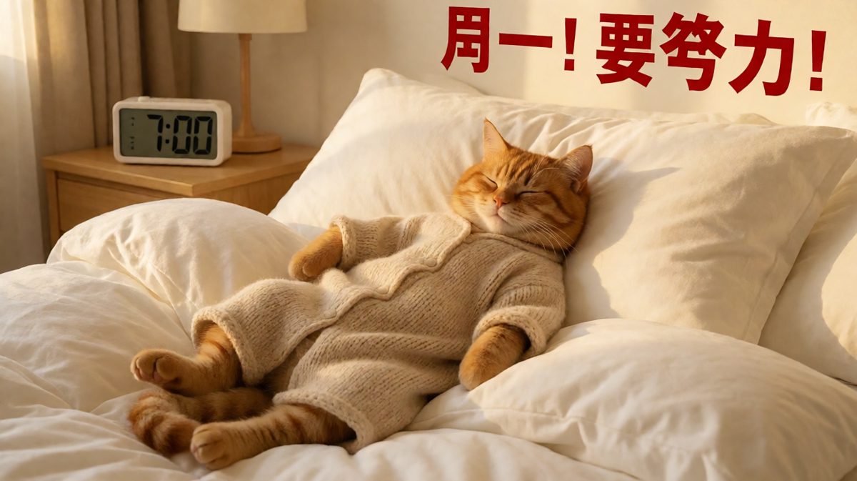 猫咪周日晚上立下flag，周一早晨彻底失忆。
