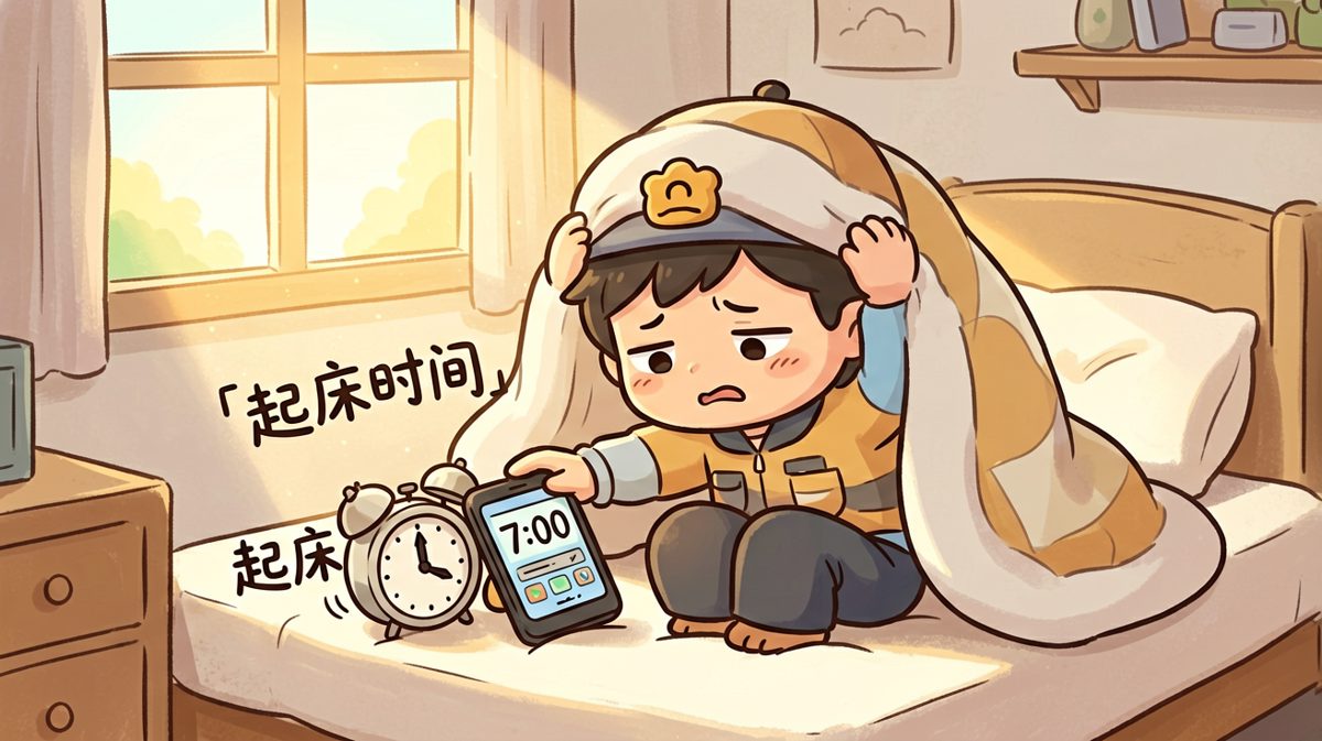 闹钟响了，被子说它离不开我