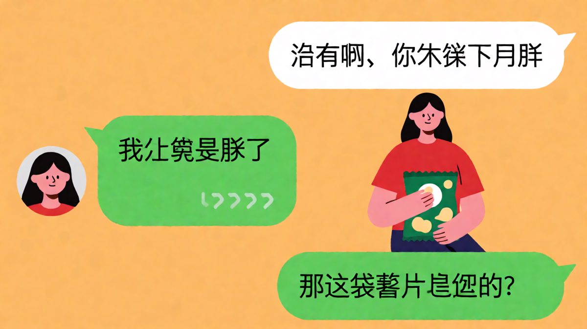 「我不胖」的回答，被一袋薯片当场揭穿