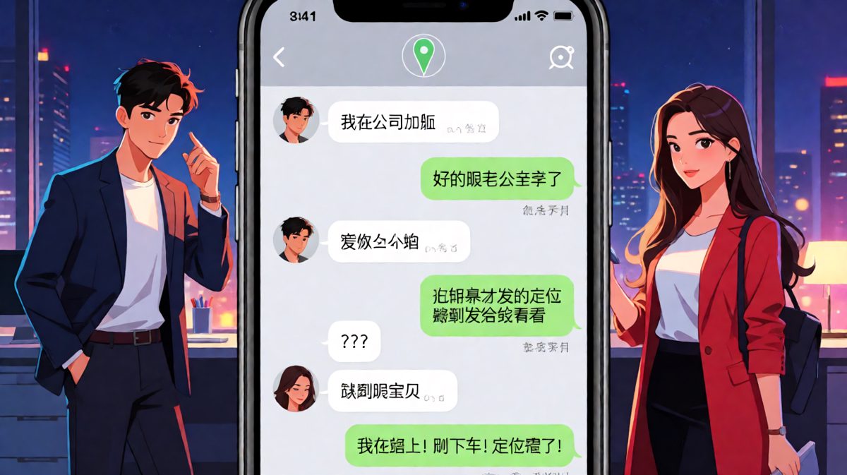 男生以为定位天衣无缝，结果女生反手要截图